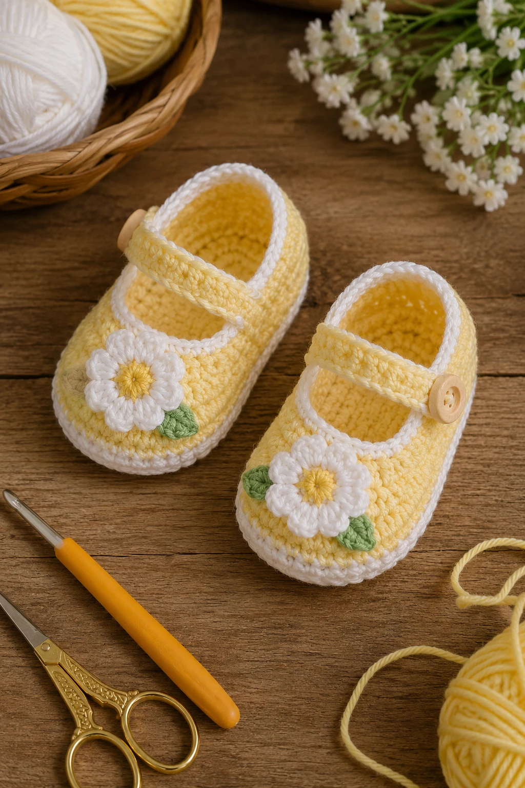 Lemon Yellow Sunshine Shoes — Crochet Baby Shoes Design — crochet baby shoes design style outfit