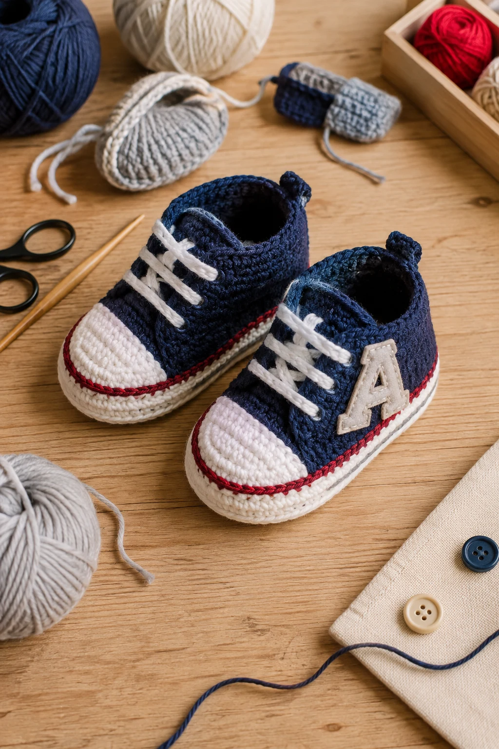 Personalized Initial Shoes — crochet baby shoes for boys style outfit