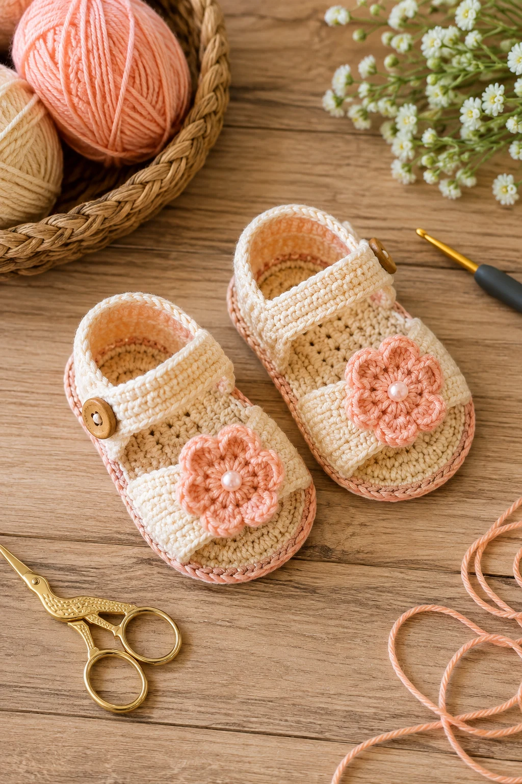 Crochet Baby Sandals Free Pattern PDF — crochet baby shoes free style outfit