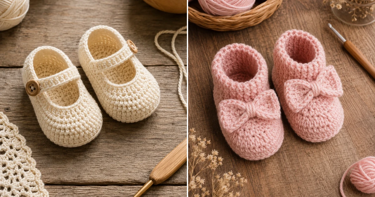 Crochet baby shoes free: 11 Beautiful DIY Ideas for crochet baby shoes free