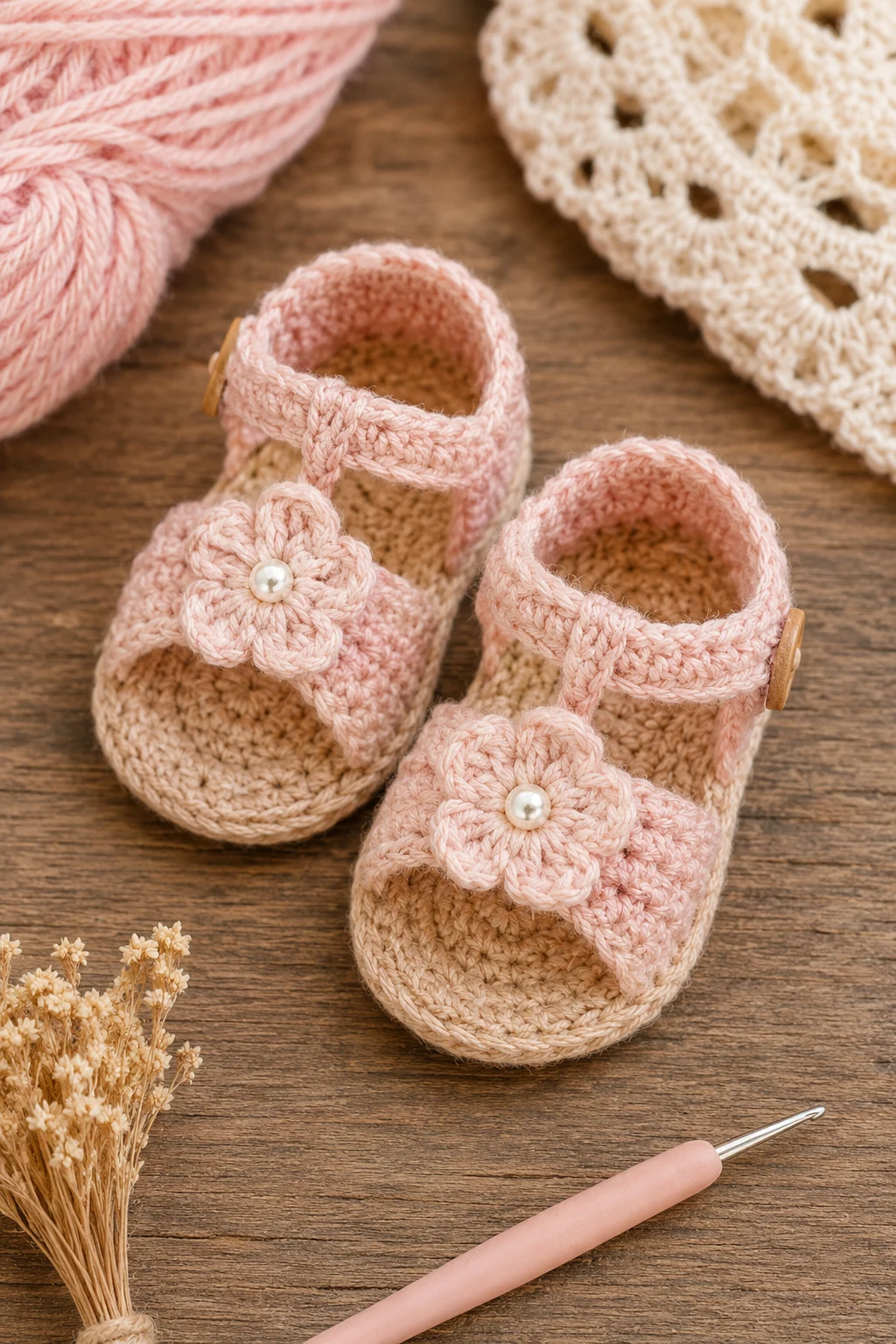 Tiny Crochet Baby Sandals — crochet baby shoes girl style outfit