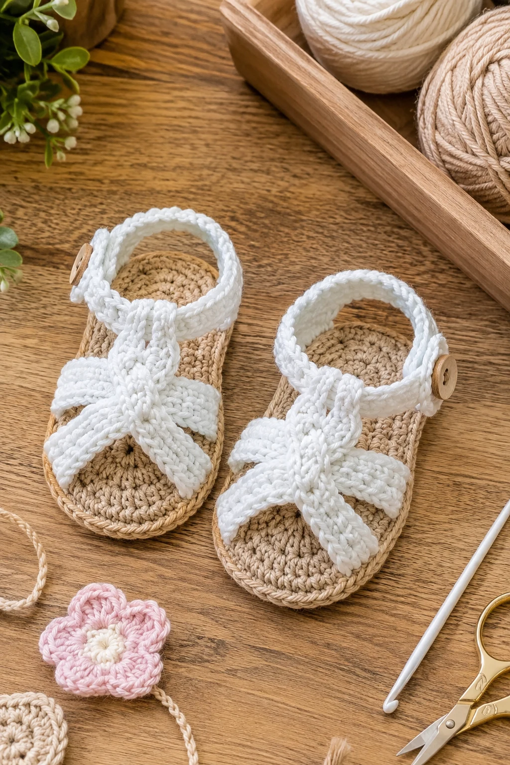 Tiny Crochet Sandals — crochet baby shoes ideas style outfit