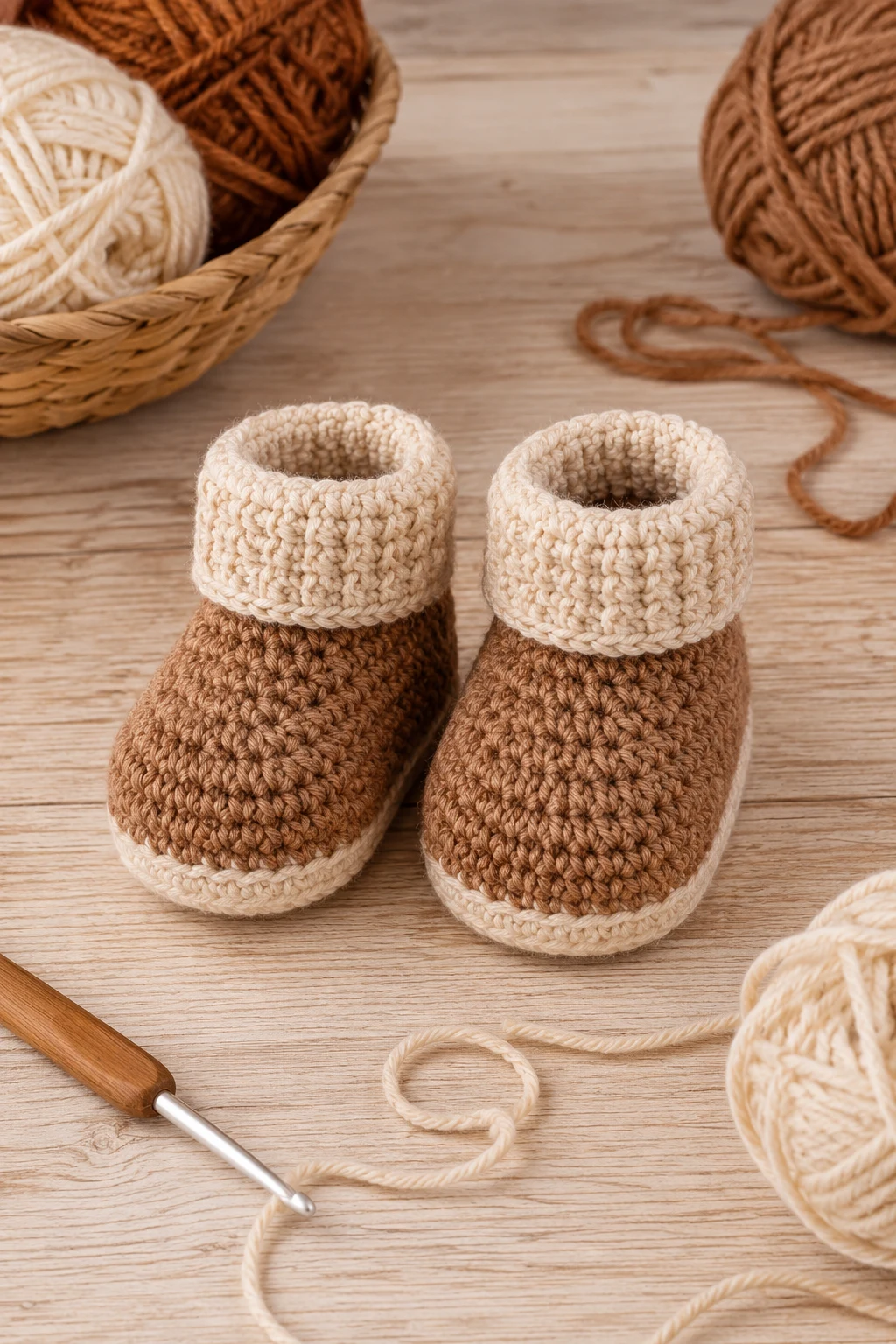 Cuffed Baby Boots — crochet baby shoes ideas style outfit