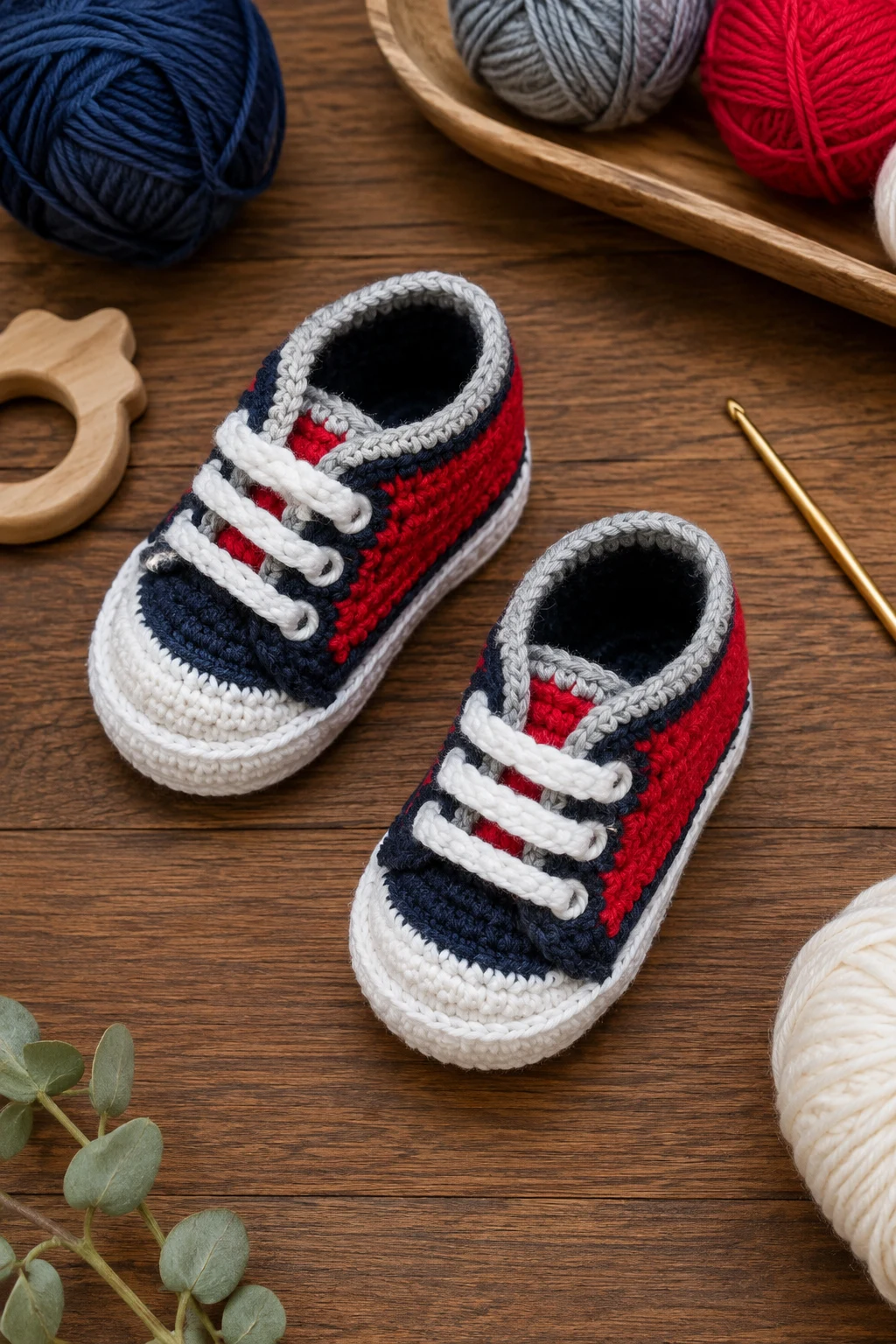 Color-Block Sport Shoes — crochet baby shoes ideas style outfit