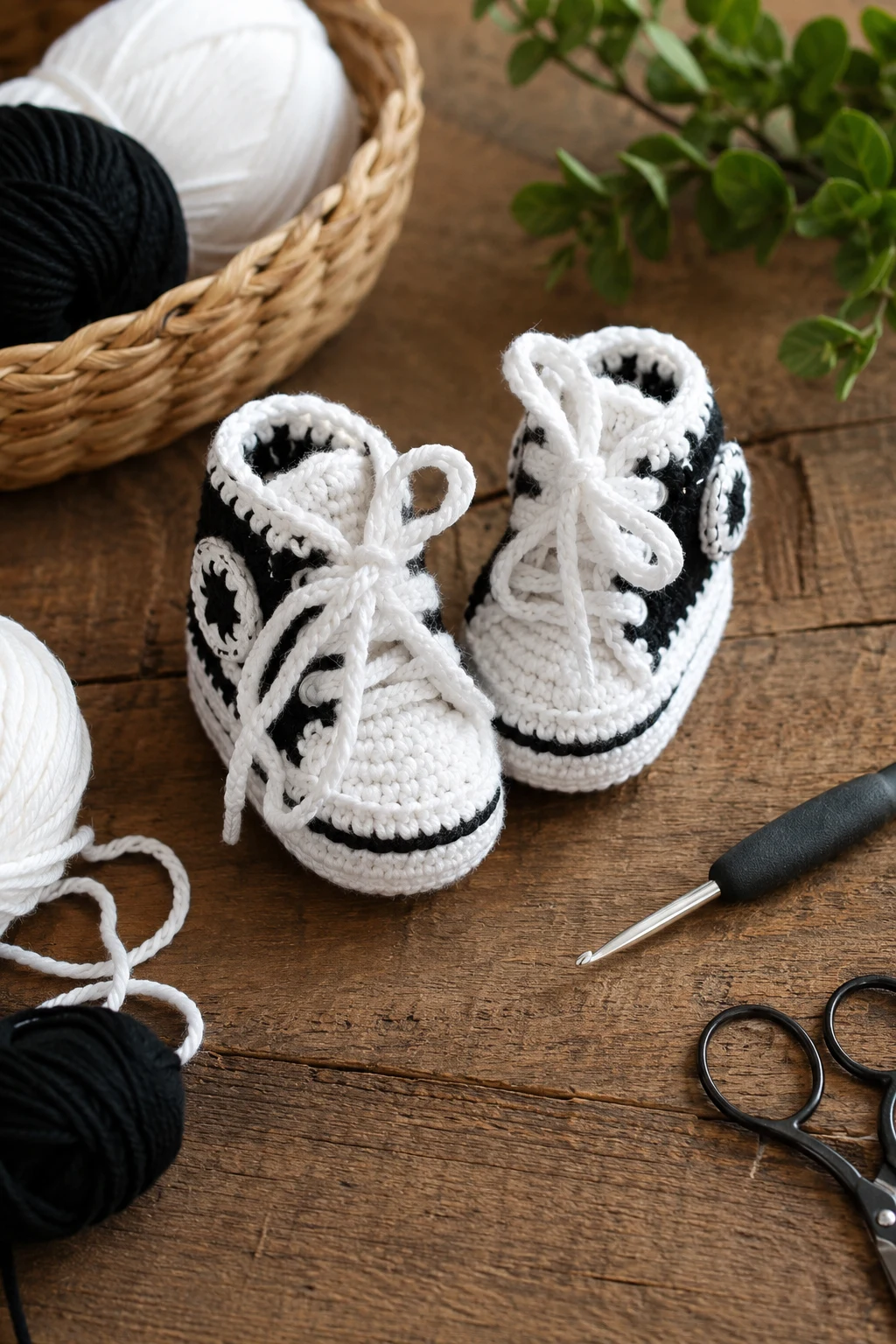 Classic White Sneaker Charm — crochet baby sneakers style outfit