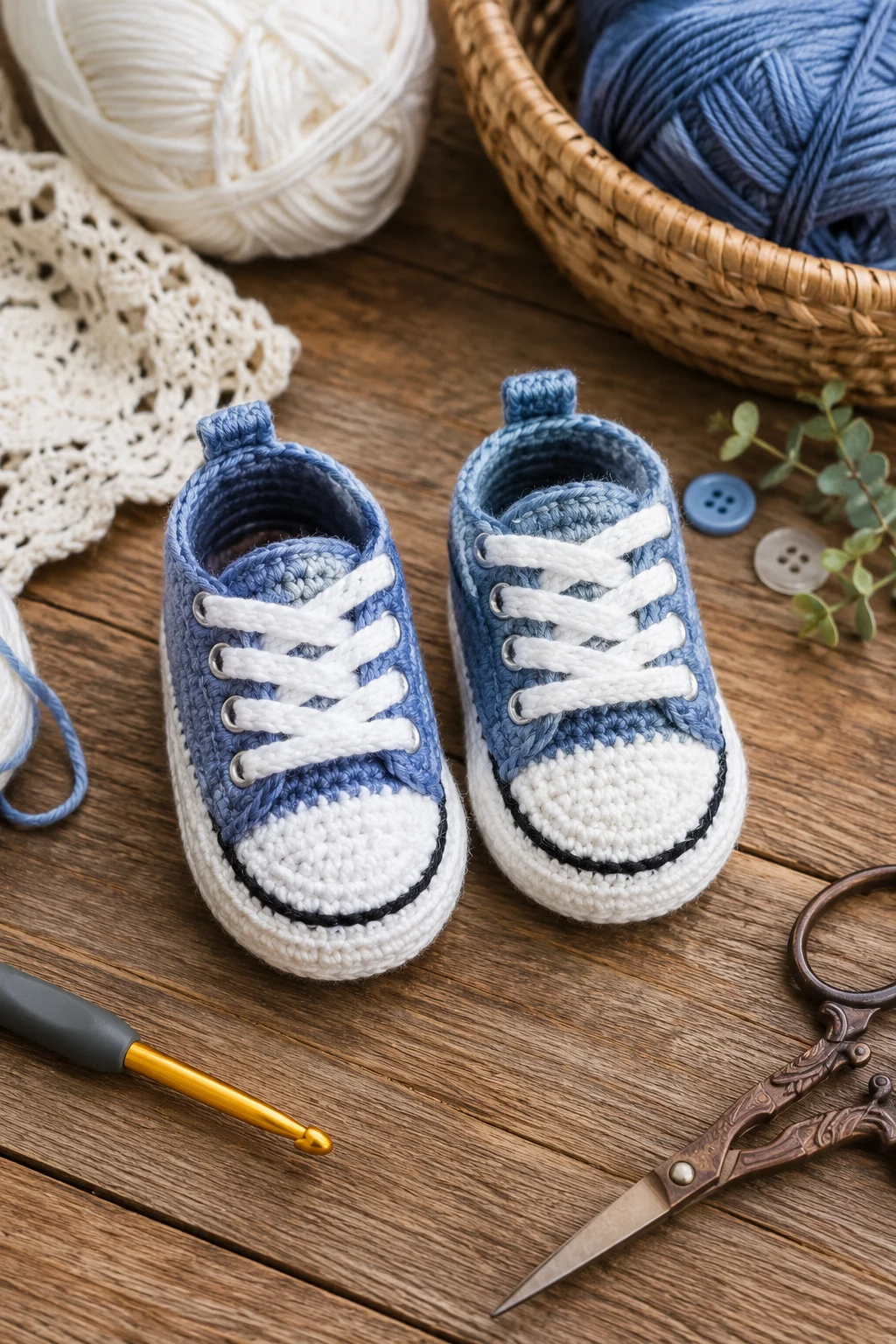 Crochet Baby Sneakers 0–3 Months — crochet baby sneakers style outfit