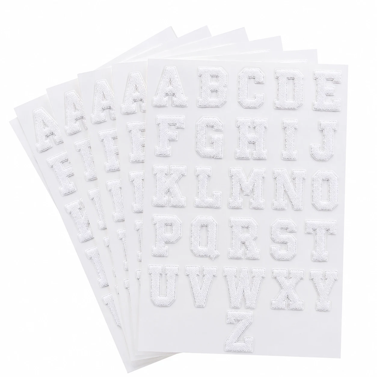 Darice Iron-On Alphabet Letters, White