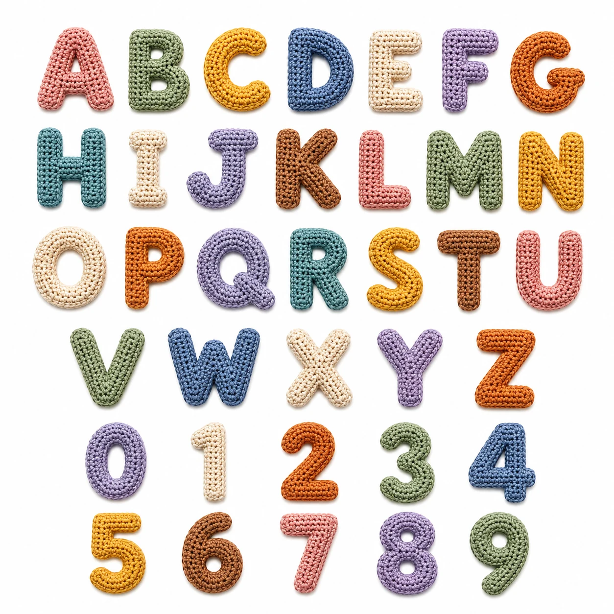 Crochet Alphabet & Numbers Pattern Collection