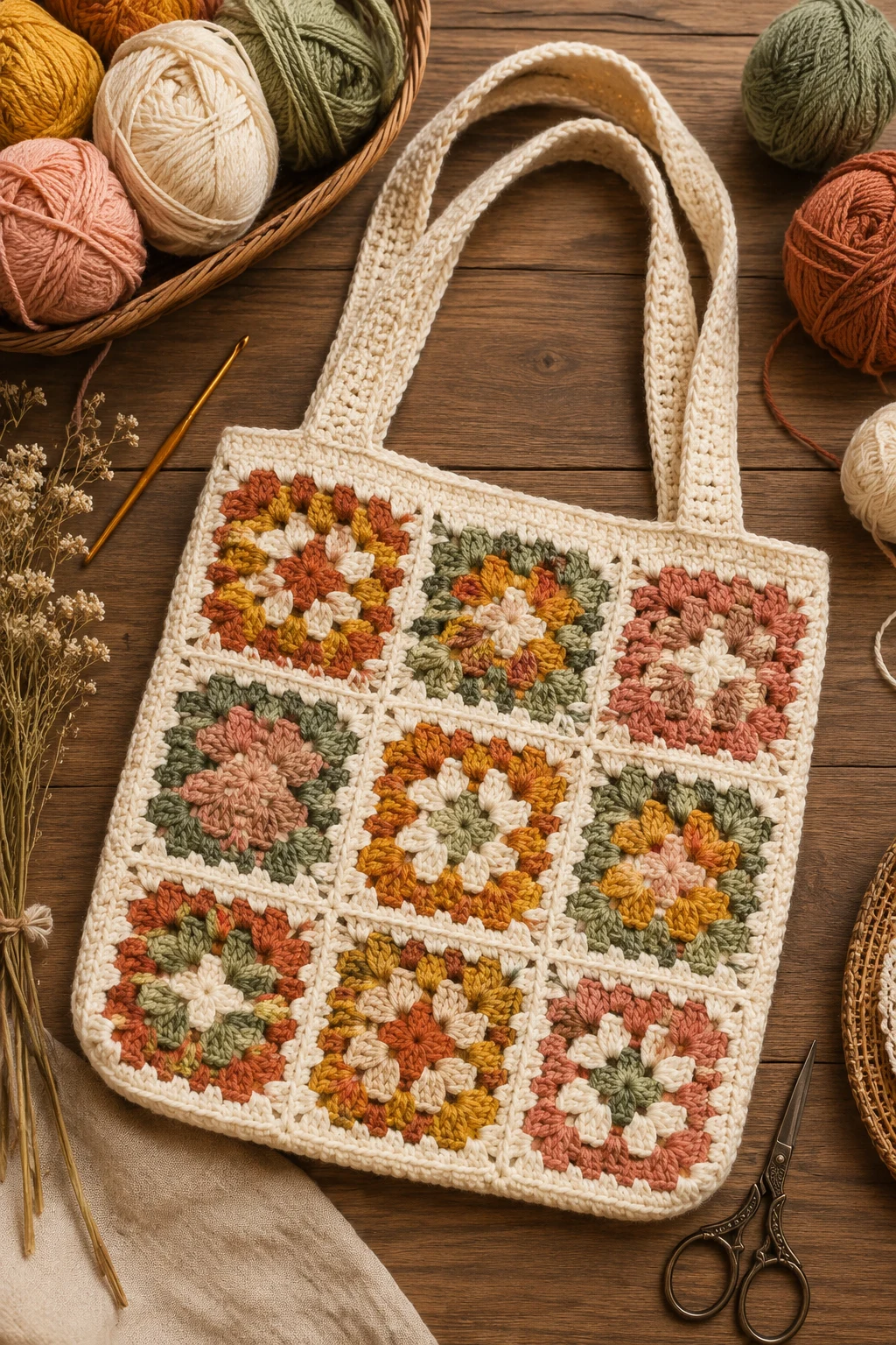 Classic Granny-Square Crochet Bag Aesthetic — crochet bag aesthetic style outfit