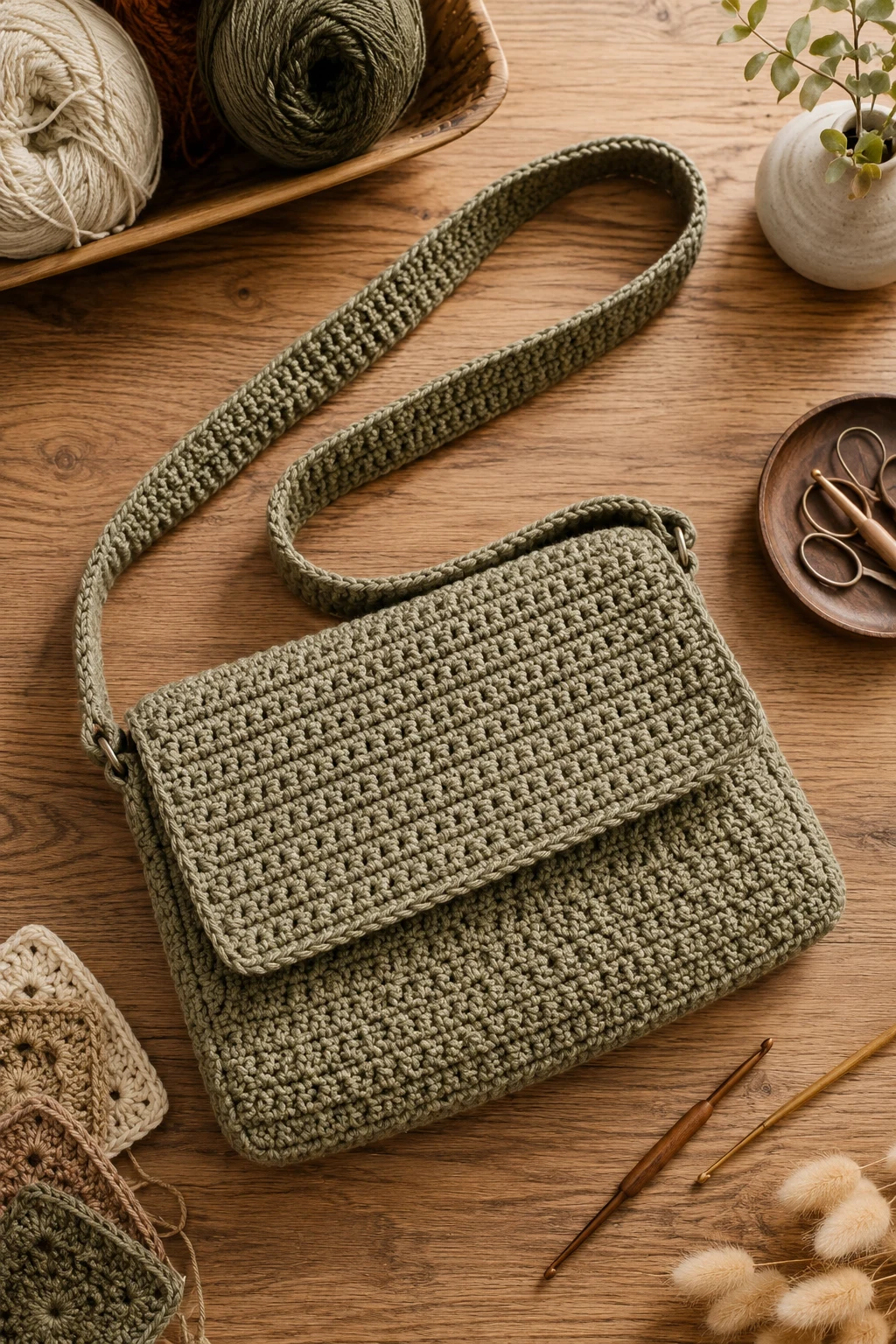 Crochet Messenger Bag Aesthetic — crochet bag aesthetic style outfit