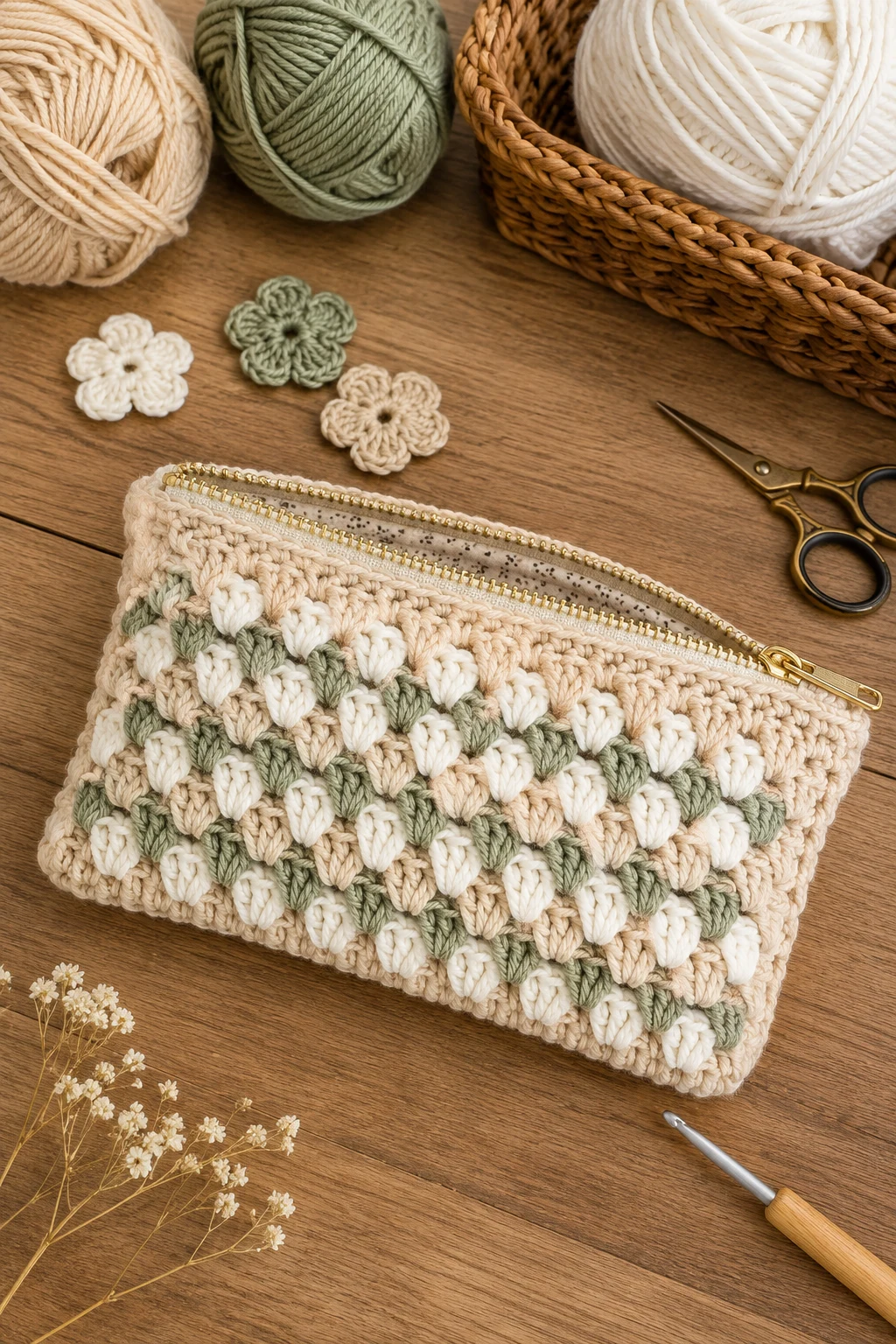 Crochet Pouch Aesthetic With a Zipper — crochet bag aesthetic style outfit