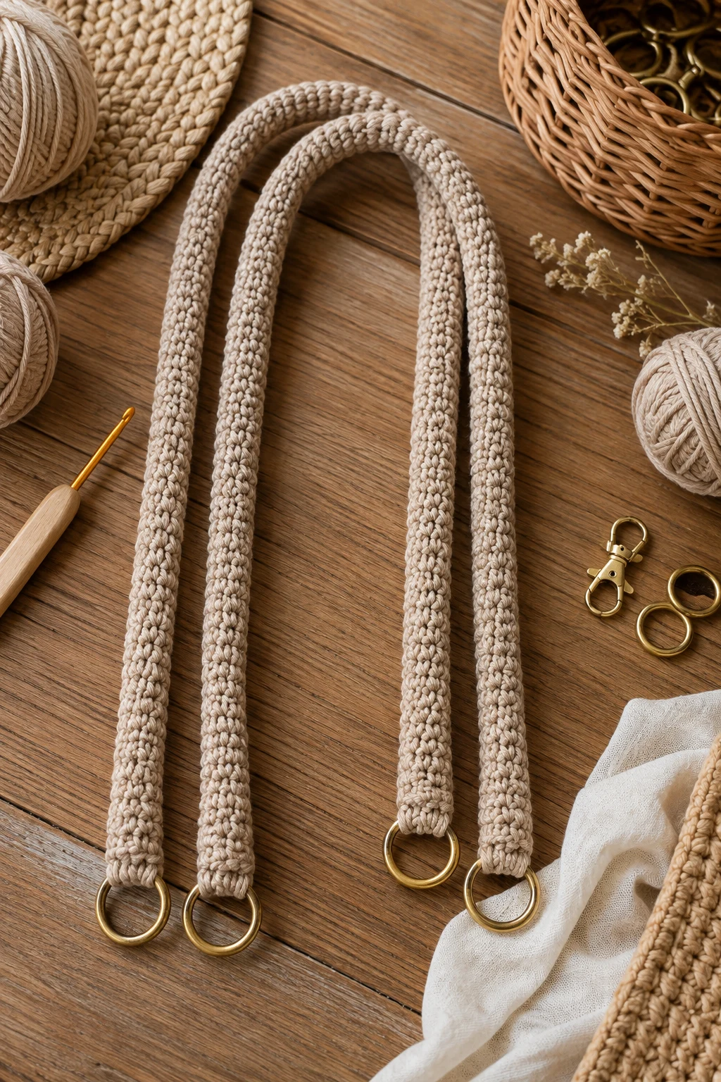 Tubular Crochet Handles — crochet bag handles style outfit