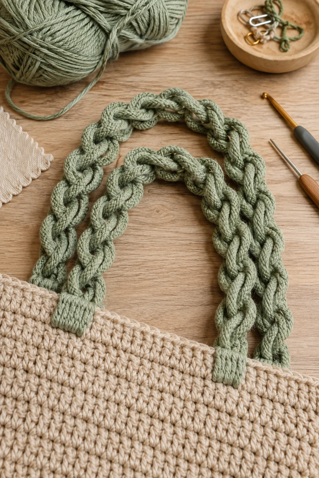 Chain-Style Crochet Handles — crochet bag handles style outfit