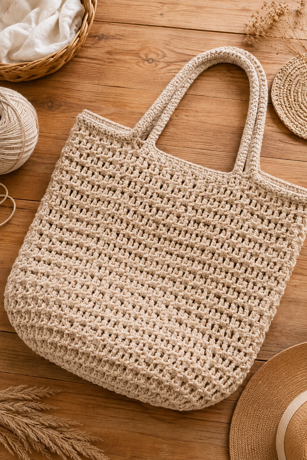 Oversized Crochet Beach Bag — crochet bag ideas style outfit