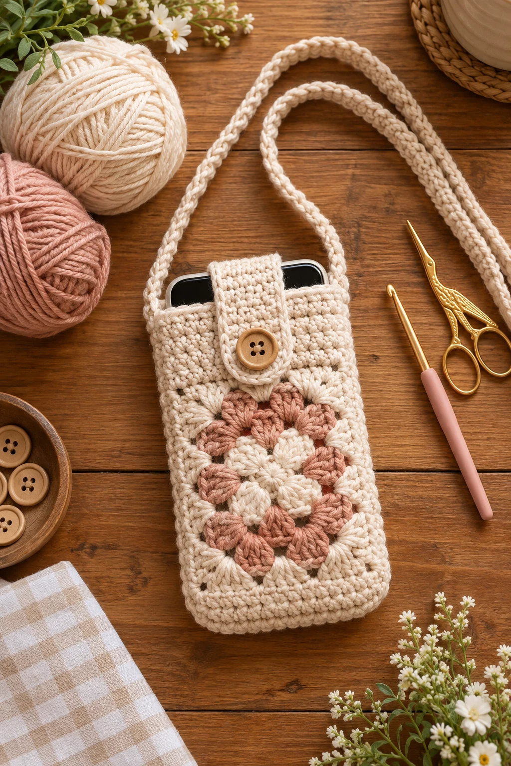 Crochet Phone Bag — crochet bag ideas style outfit