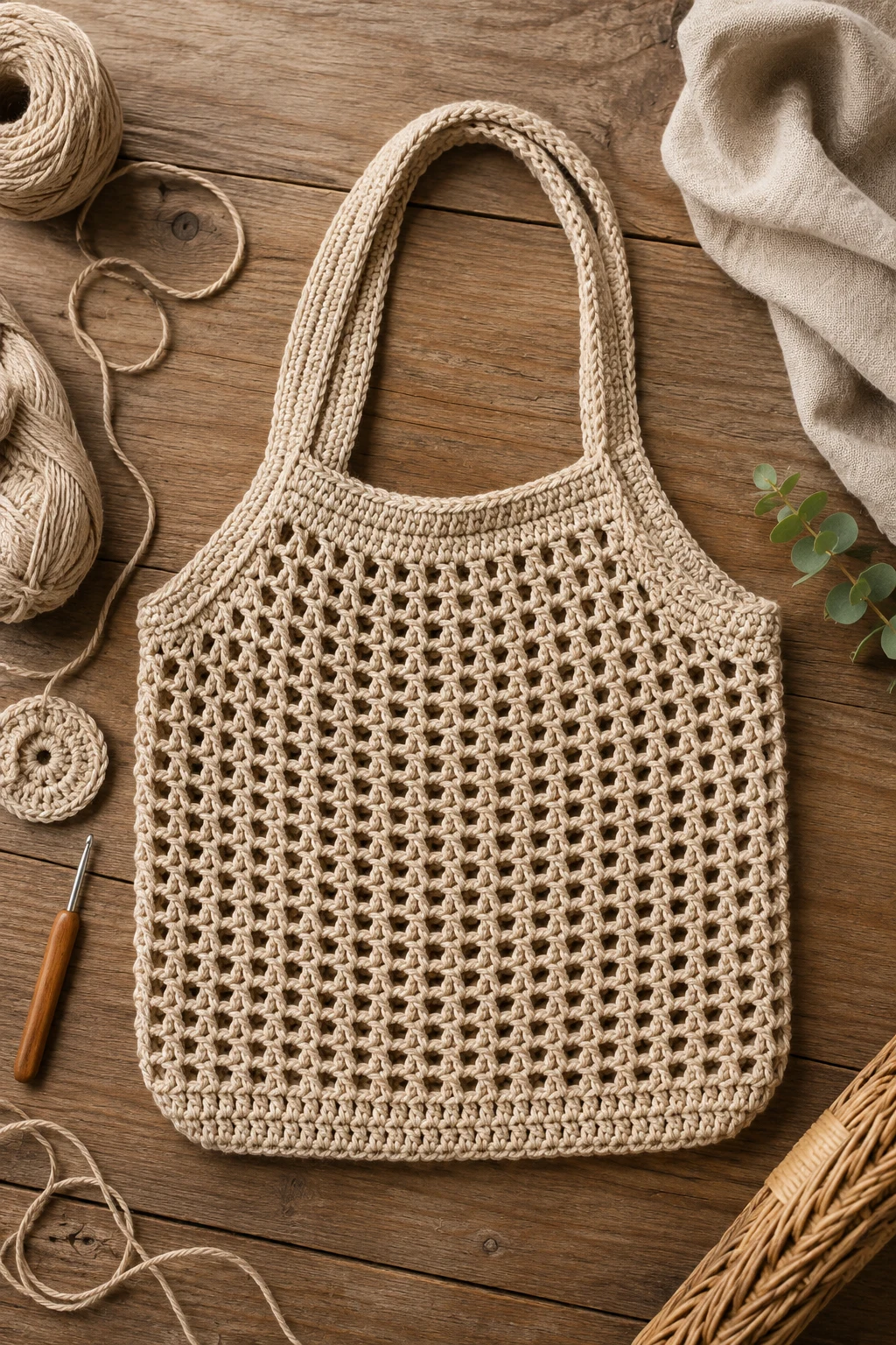 Beginner-Friendly Mesh Market Bag — crochet bag ideas style outfit