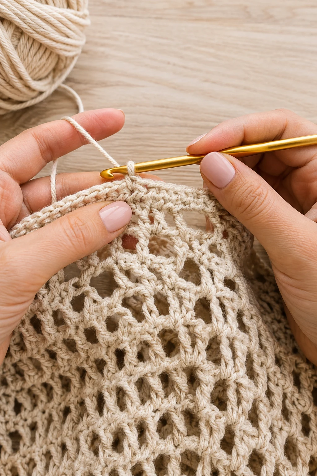 hands actively performing the 
