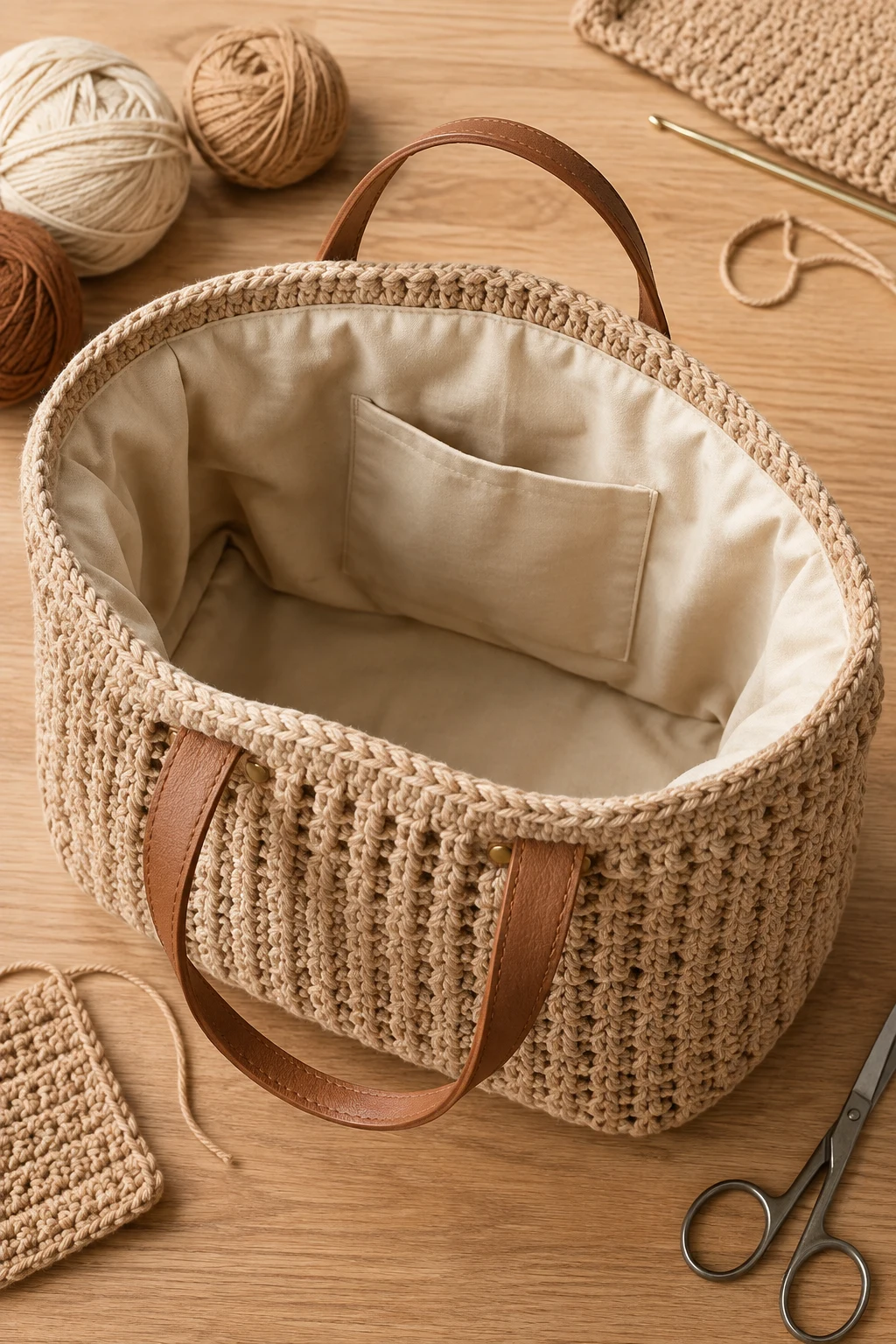 Crochet Beach Bag With a Lined Interior — crochet beach bag style outfit