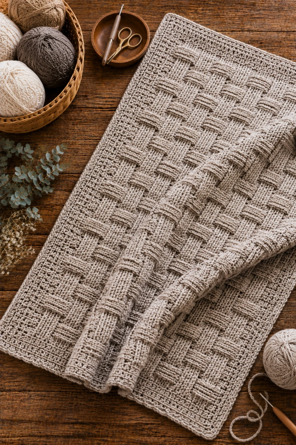 Textured Basketweave Blanket — crochet blanket ideas style outfit