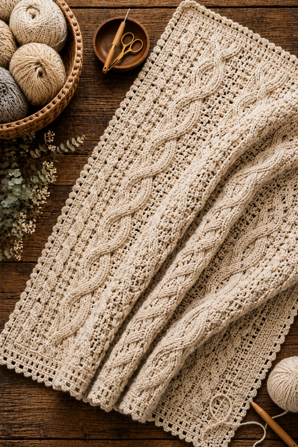 Heirloom Cable Crochet Blanket — crochet blanket ideas style outfit