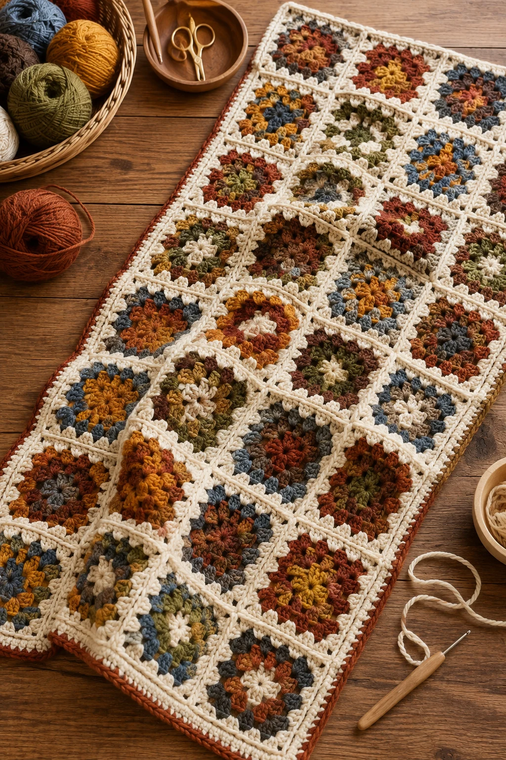 Classic Granny Square Blanket — crochet blanket ideas style outfit