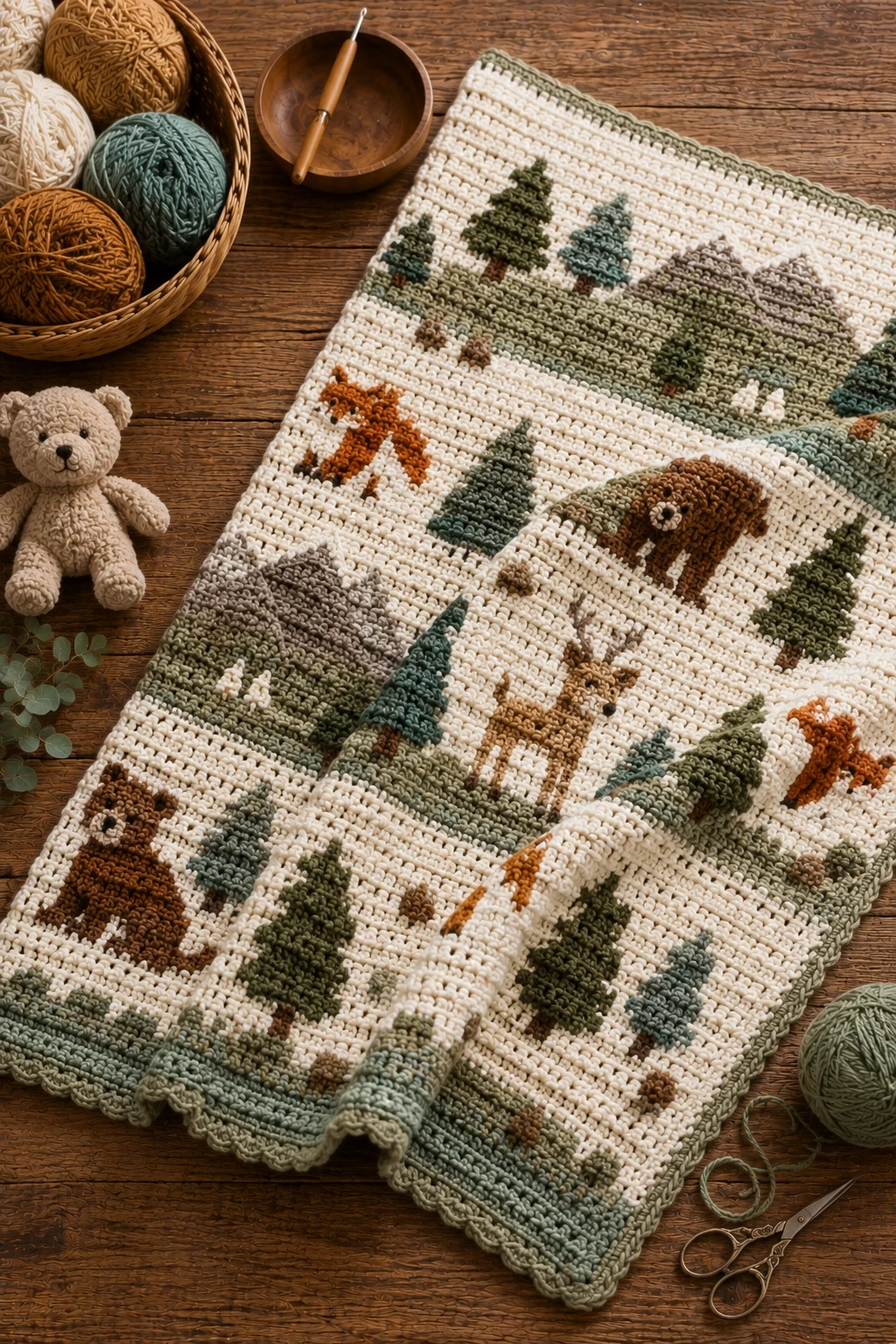Woodland Baby Boy Blanket — crochet blanket ideas style outfit