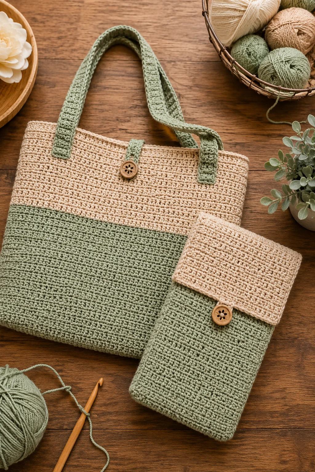 Crochet Book Bag Sleeve Combo — crochet book bag style outfit