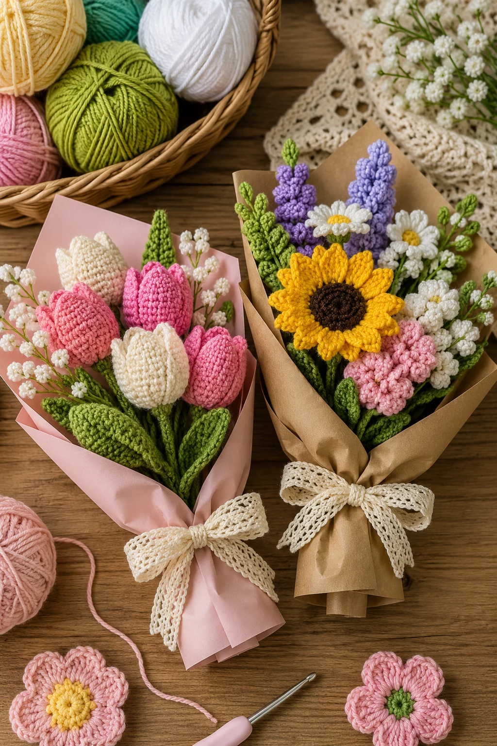 Crochet Flowers and Bouquets — crochet business ideas style outfit