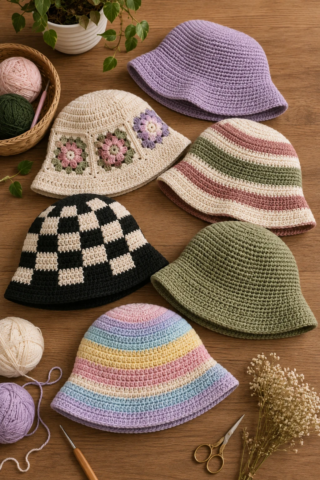 Crochet Bucket Hats — crochet business ideas style outfit