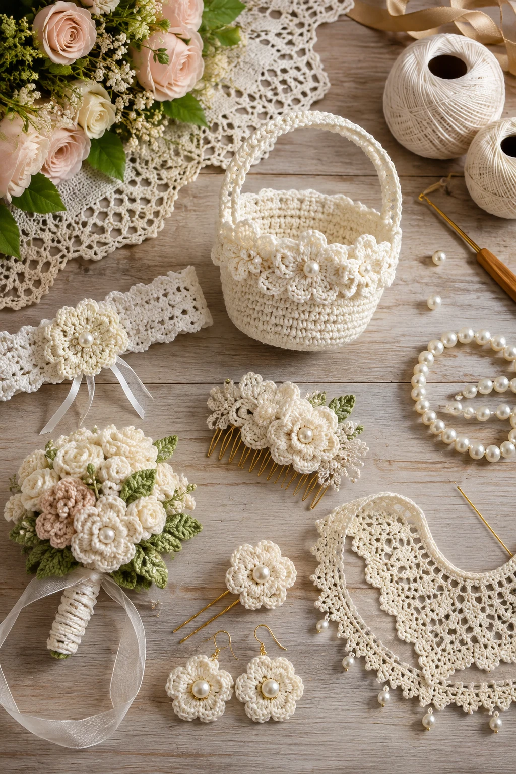 Crochet Wedding Accessories — crochet business ideas style outfit