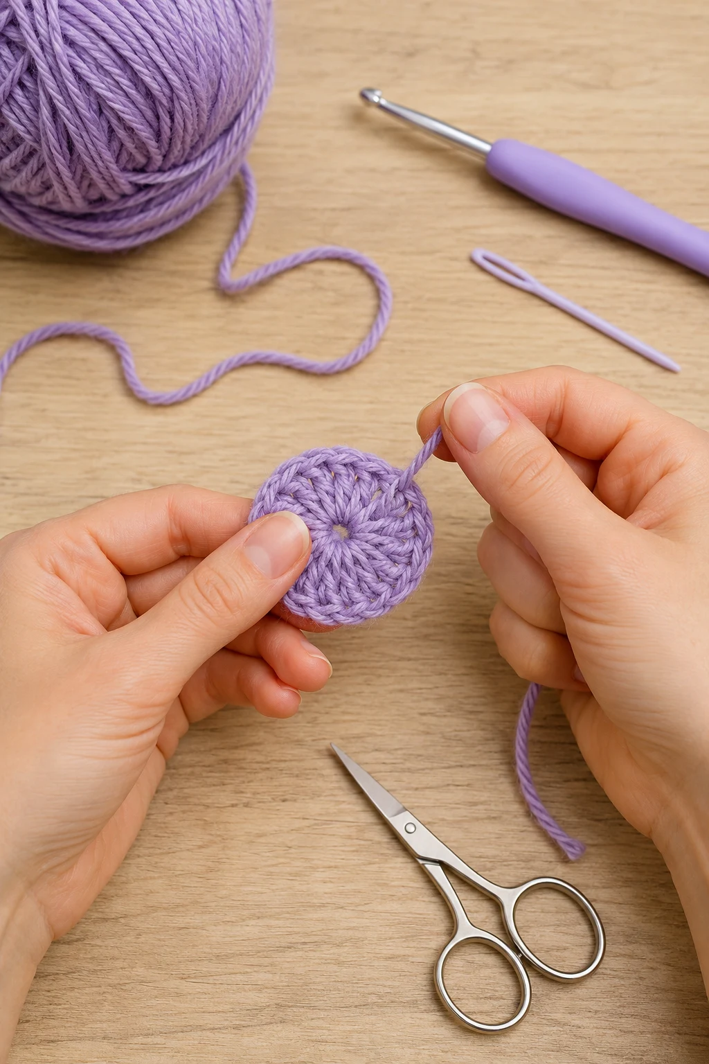 hands actively performing the