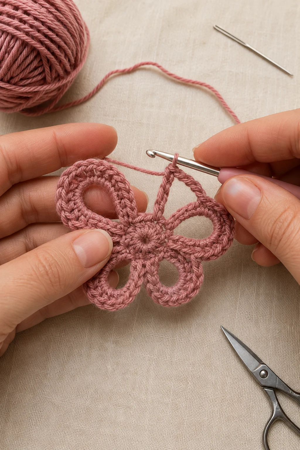 hands actively performing the 