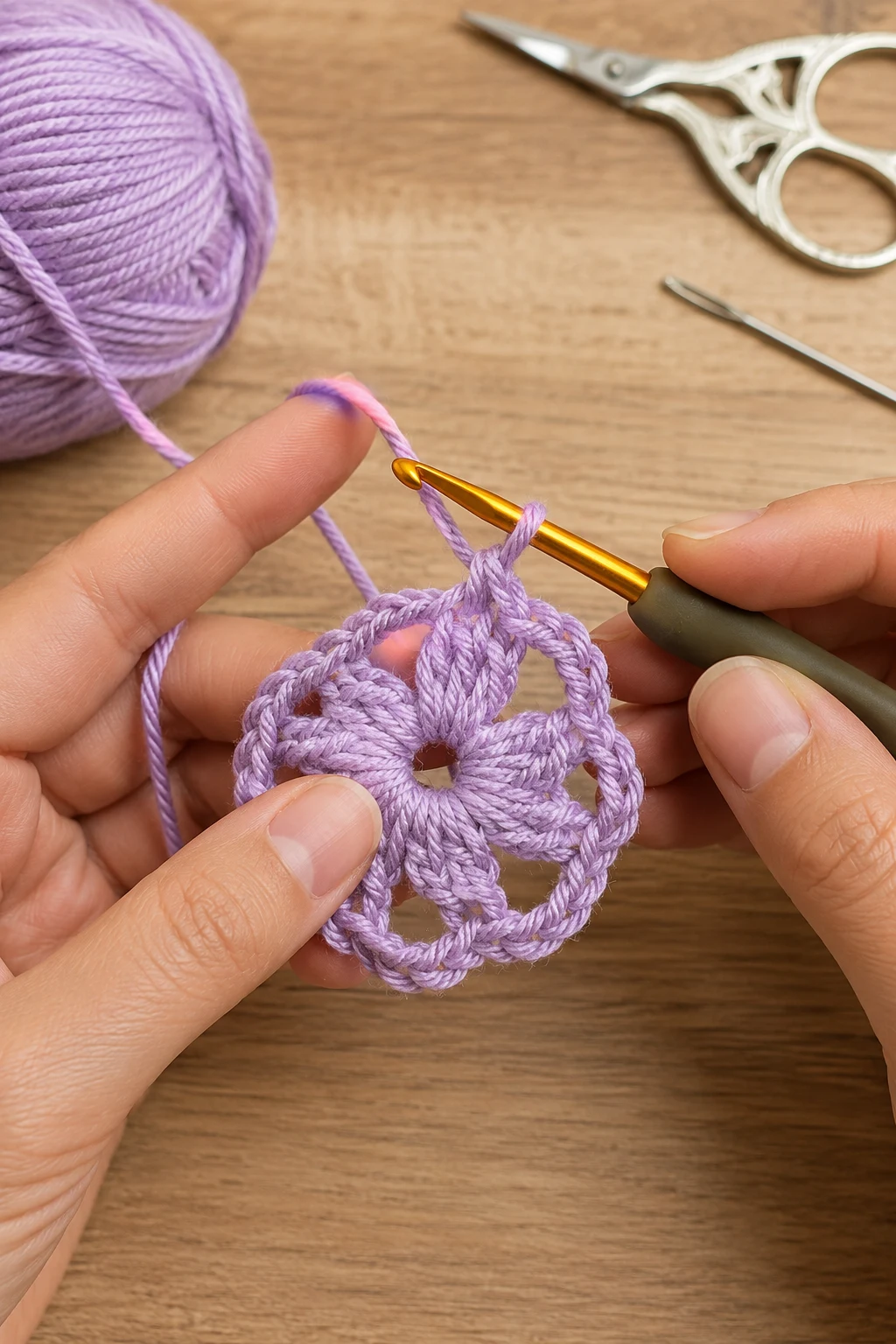 hands actively performing the