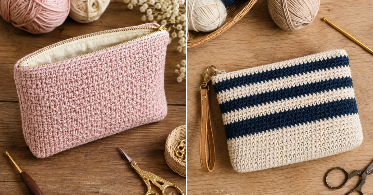 15 Crochet Cosmetic Bag Ideas for a Handmade Beauty Crochet cosmetic bag