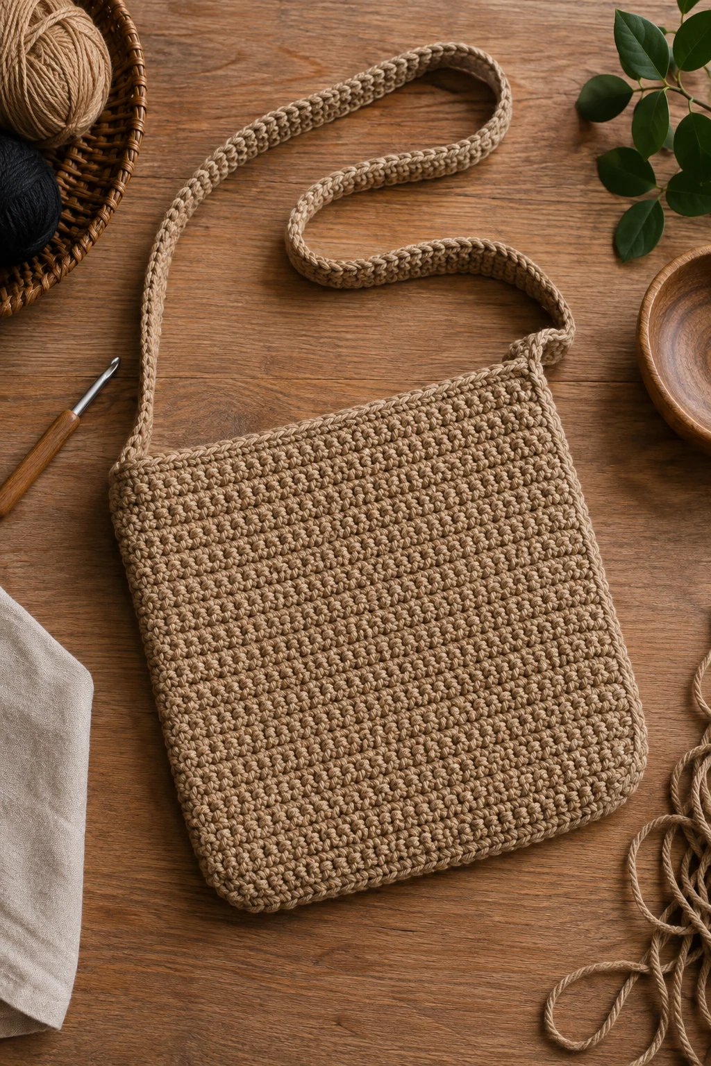 Minimalist Men's Crossbody — crochet crossbody bag style outfit