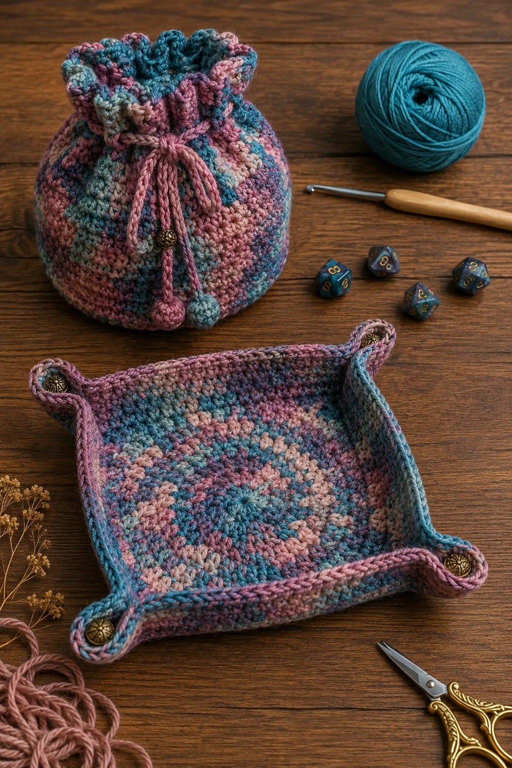Bag With a Crochet Dice Bag Tray Pattern — crochet dice bag style outfit