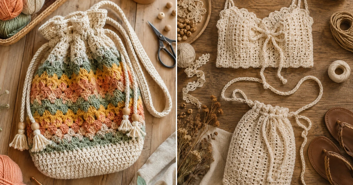 Crochet drawstring bag: 12 Amazing DIY Ideas for 2026 crochet drawstring bag