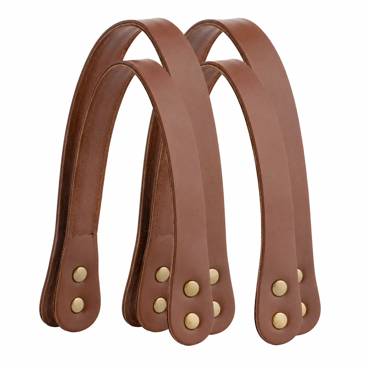 Vilando Faux Leather Purse Handles with Rivets