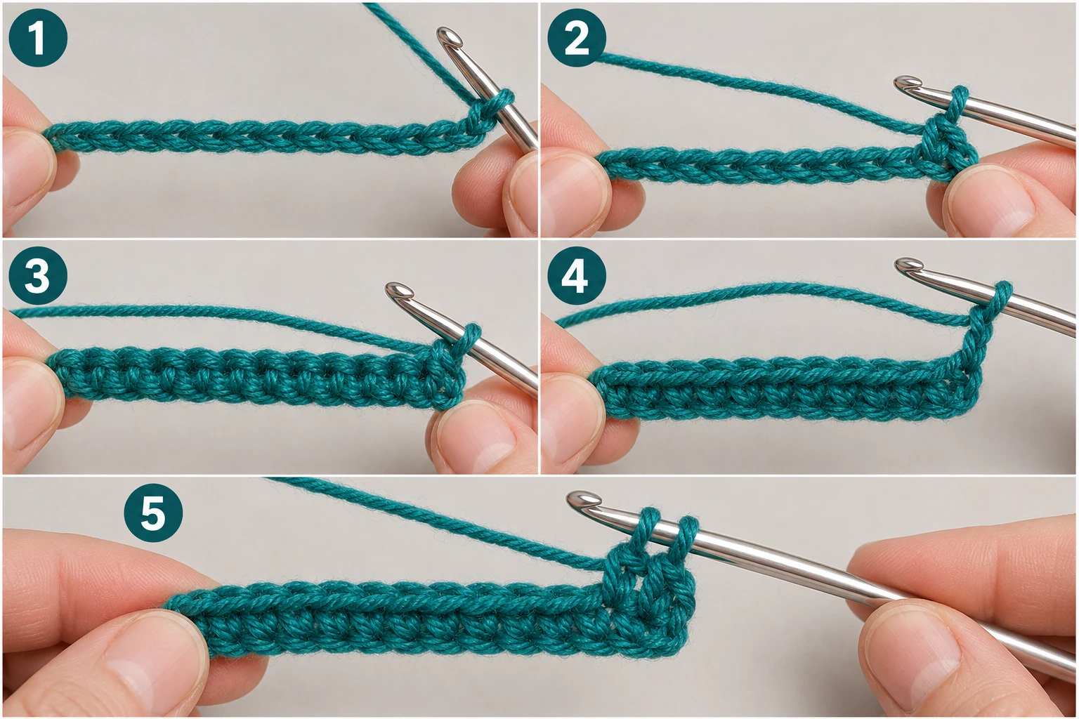 Steps 1–5 — crochet football applique patterns free