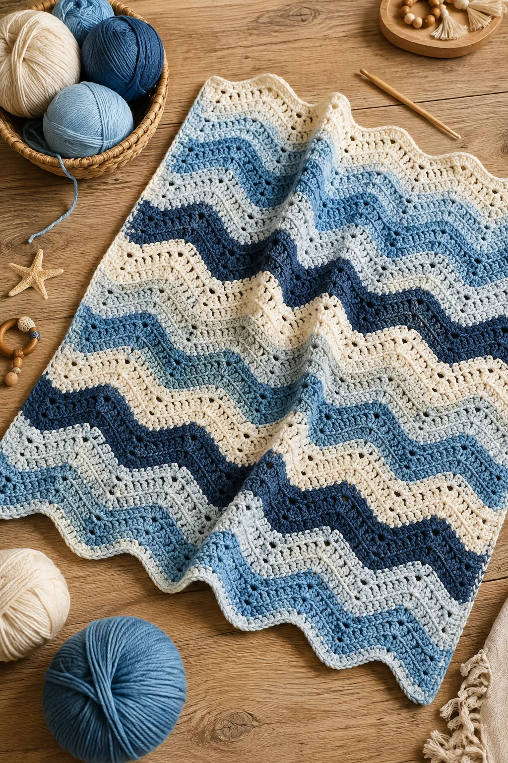 Ocean Wave Crochet for Baby Boy Blanket — crochet for baby boy style outfit