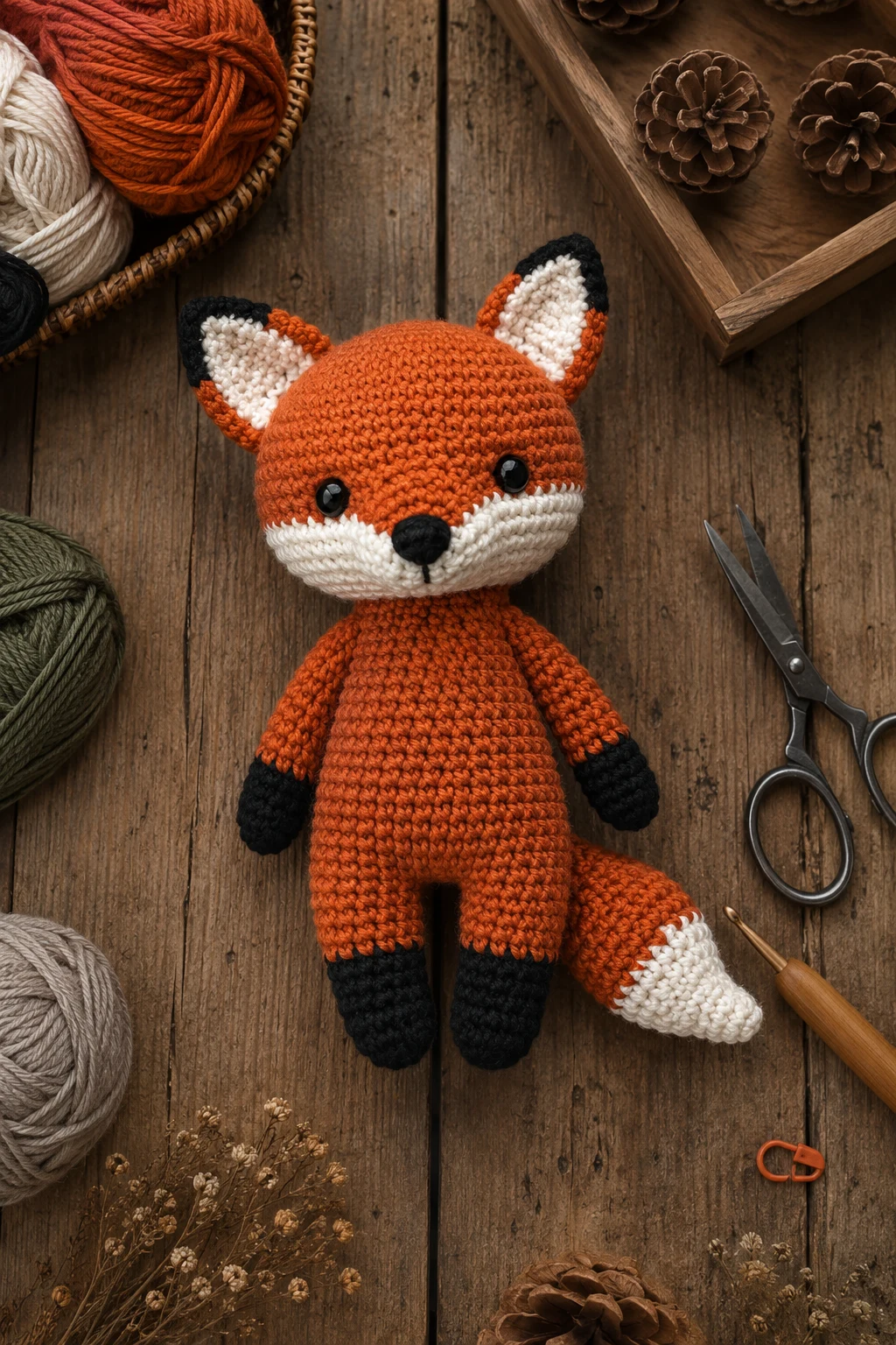 Woodland Fox Amigurumi for Baby Boy — crochet for baby boy style outfit