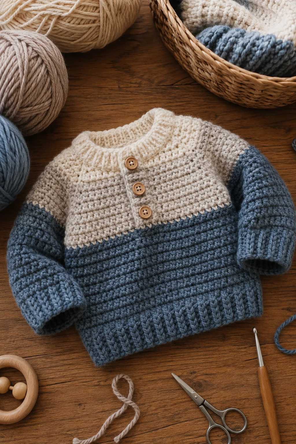 Chunky Winter Crochet for Baby Boy Sweater — crochet for baby boy style outfit