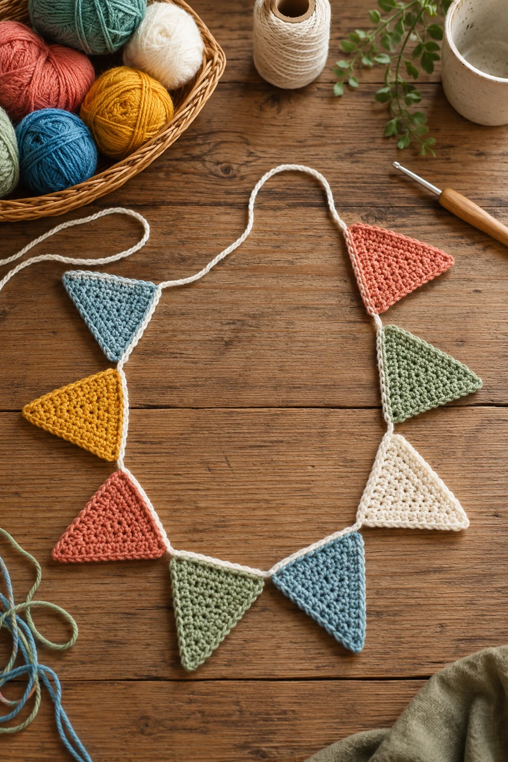 Classic Crochet Garland Ideas: Colorful Bunting — crochet garland ideas style outfit