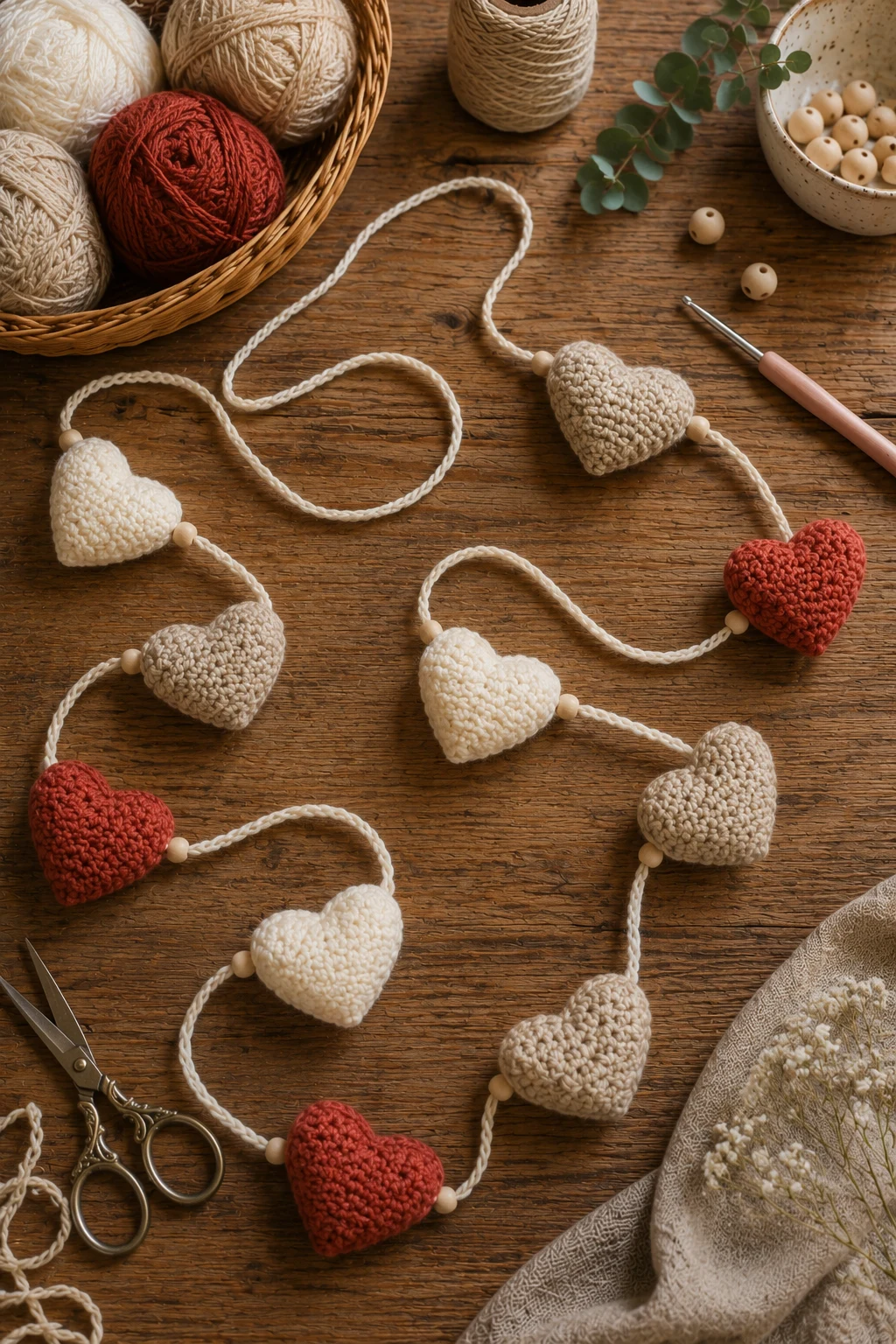 Rustic Farmhouse Hearts — crochet garland ideas style outfit