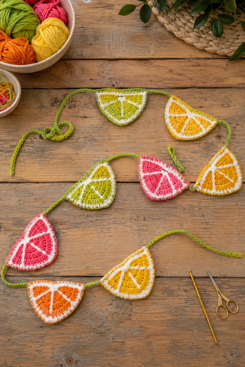Citrus Slice Summer Garland — crochet garland ideas style outfit