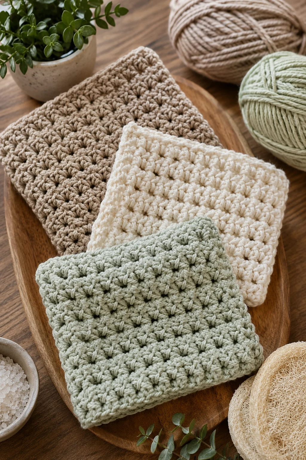 Chunky Spa Washcloth Set — crochet gift ideas for friends style outfit