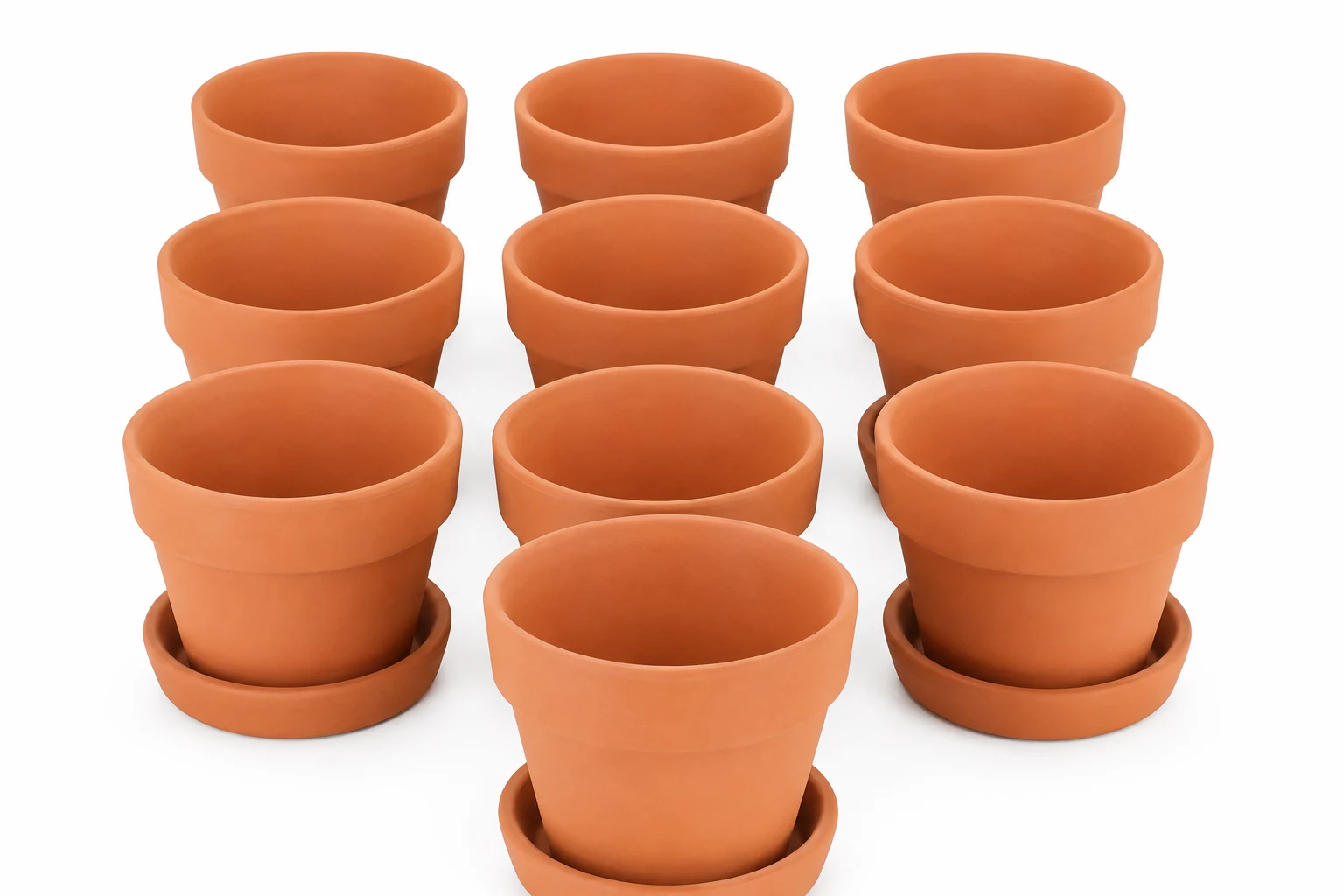 Yishang 2 Inch Mini Terracotta Pots with Saucers (12 Pack)