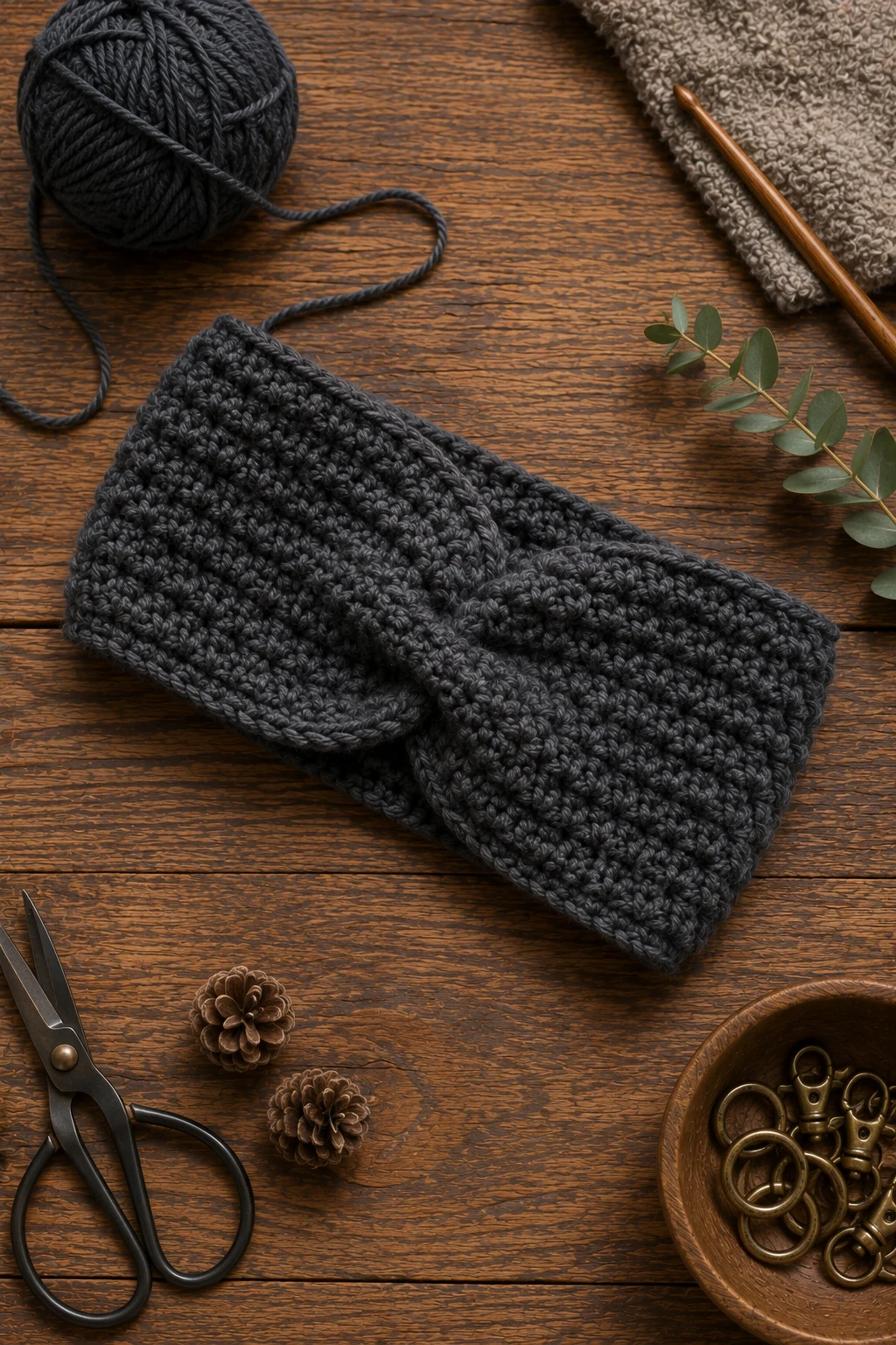 Simple Ear Warmer — crochet gift ideas for men style outfit, worn by a stylish man
