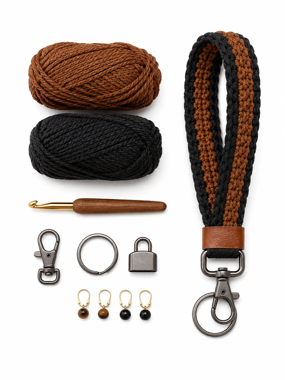 Crochet Keychain Wristlet Pattern Kit
