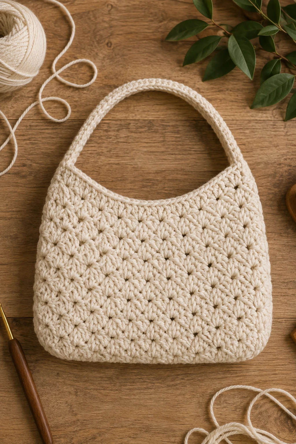 Mini Shell-Stitch Hand Bag — crochet hand bag style outfit
